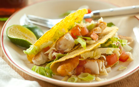 Fish Tacos in Crunchy Shells