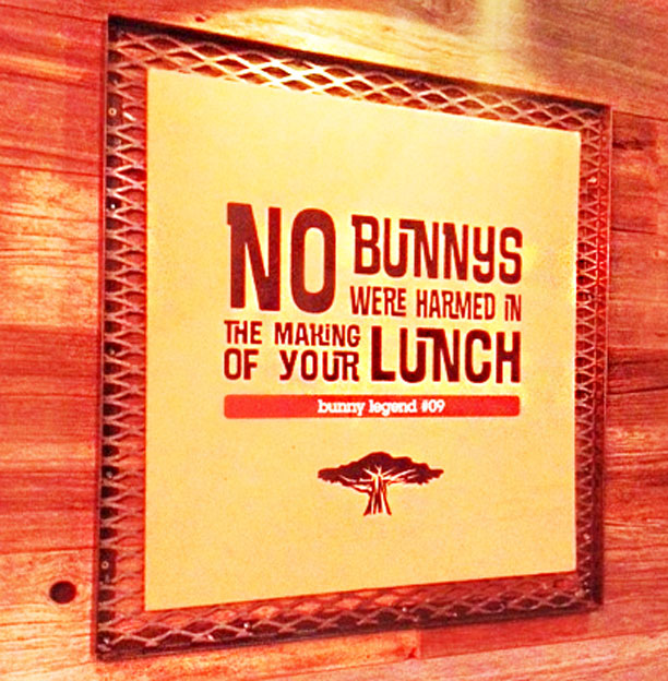 Bunny Chow sign