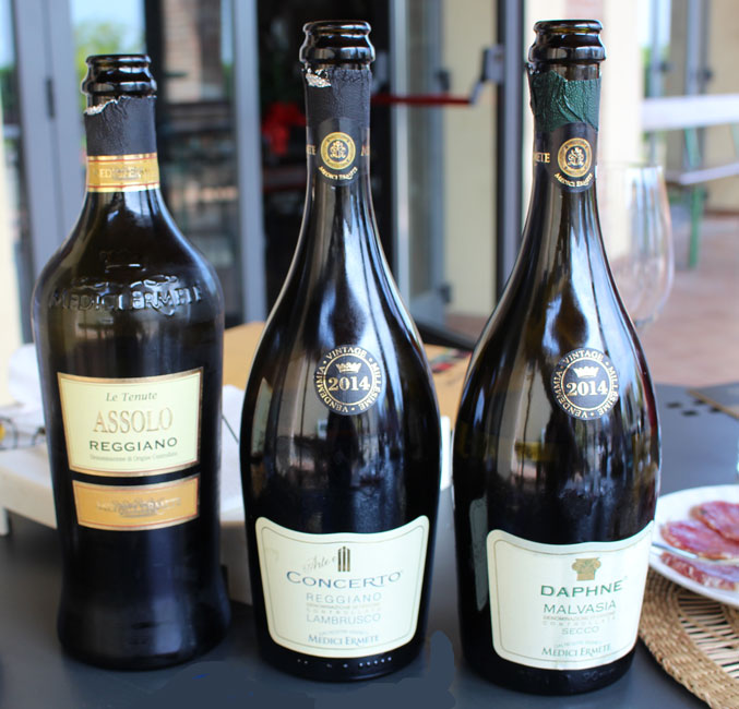 Lambrusco three bottles