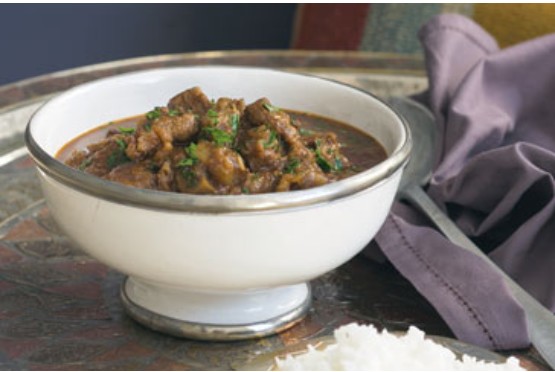 Eggplant and beef hotpot