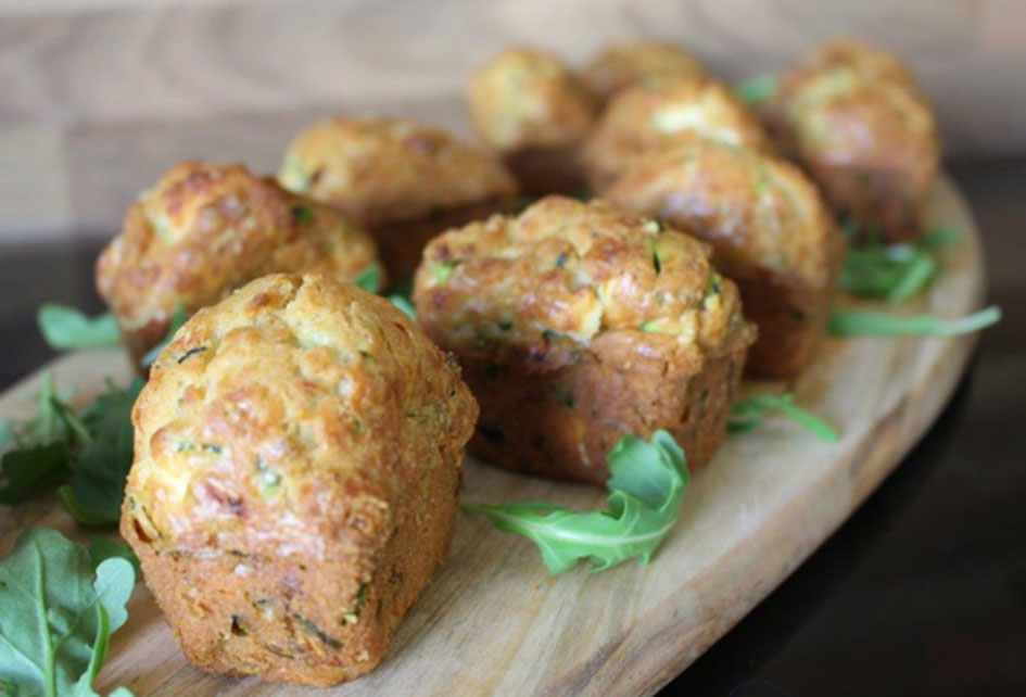 Courgette, Red Pepper & Feta Muffins