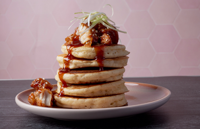 Korean Fried Chicken Pancakes
