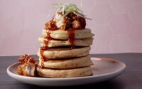 Maple Korean fried chicken pancakes