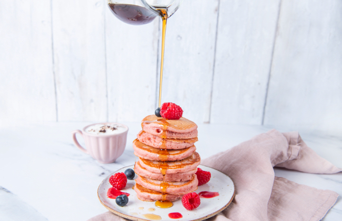 Raspberry Maple Pancakes